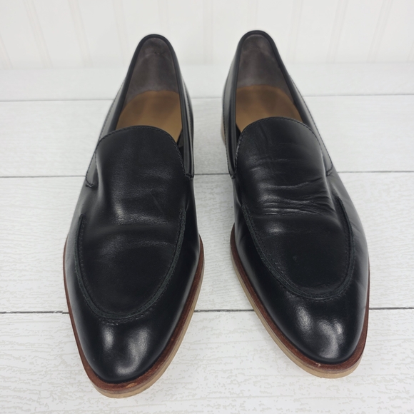 Everlane‎ Loafer Black Leather Flat Slip On Shoes Size 8.5 - Picture 3 of 14